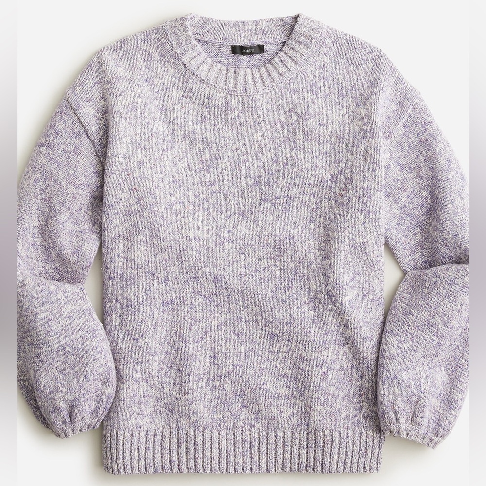 J. Crew Puff Sleeve Crewneck Sweater